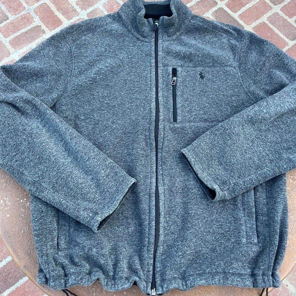 Grey Polo Ralph Lauren preformance full zip fleece sz L men’s